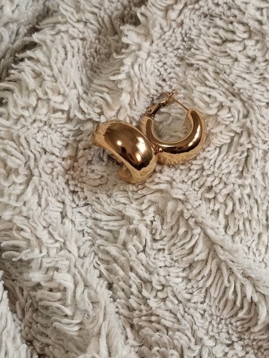 Jewelry - Chunky Hoop Earrings - Stainless Steel